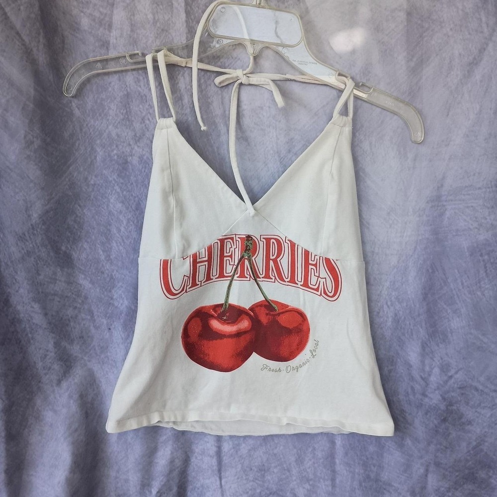 Wild Fable Cherries Y2K Halter Top Graphic Tank